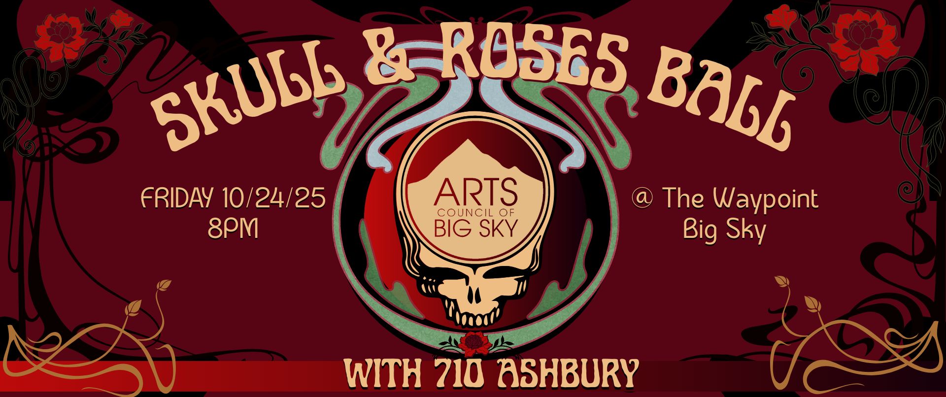 25 Skull Roses 1920x1080